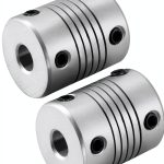 8mm to 9mm Aluminum Alloy Shaft Coupling by uxcell Silver 2pcs-0