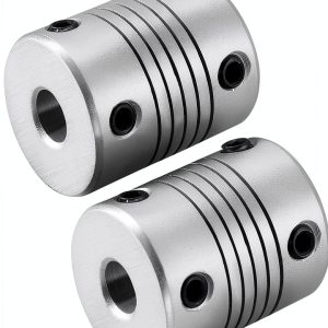 8mm to 9mm Aluminum Alloy Shaft Coupling by uxcell Silver 2pcs-0