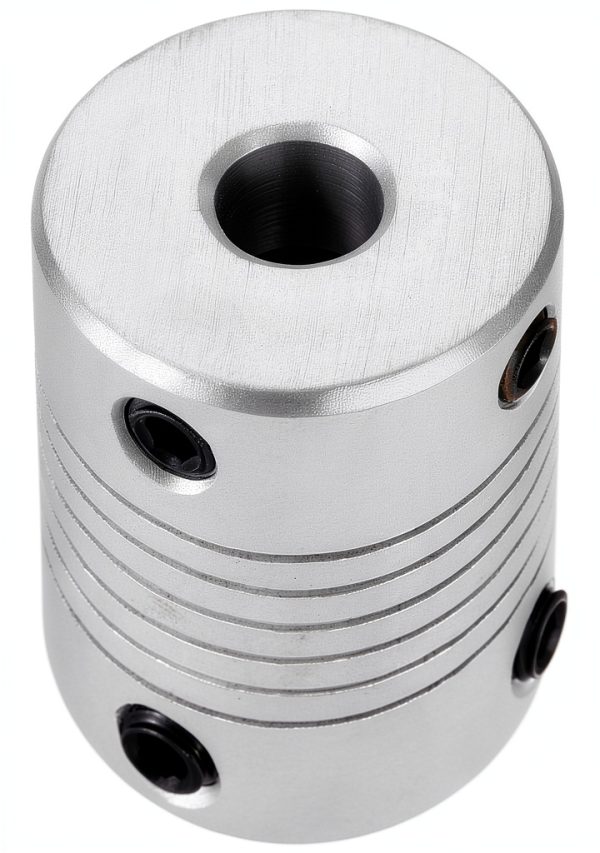 uxcell 6mm to 10mm Aluminum Alloy Shaft Coupling Flexible Coupler Motor Connector Joint L25xD19 Silver,2pcs-3
