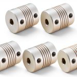 5mm to 7mm Aluminum Alloy Shaft Coupling uxcell Silver 5pcs-0