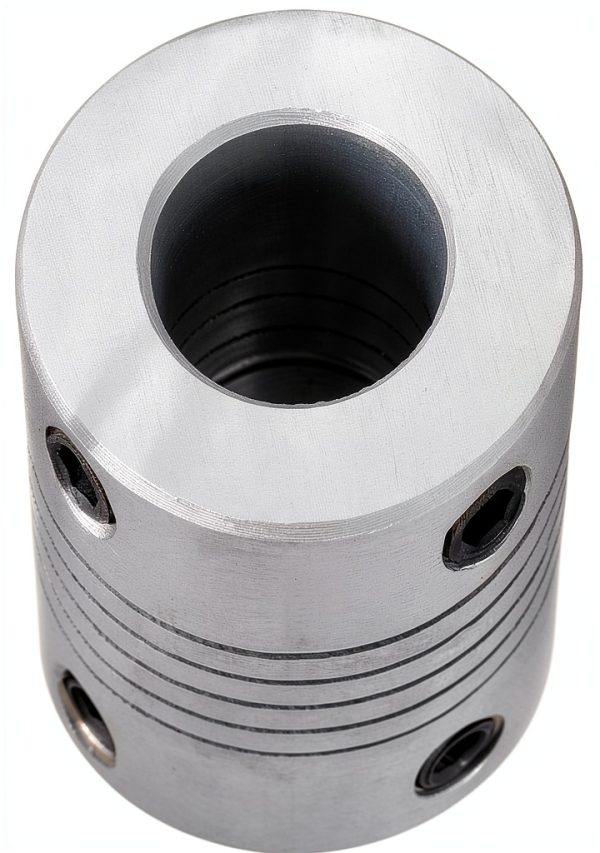 uxcell 6mm to 10mm Aluminum Alloy Shaft Coupling Flexible Coupler Motor Connector Joint L25xD19 Silver,2pcs-4