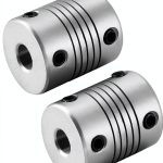 uxcell 6mm to 10mm Aluminum Alloy Shaft Coupling Flexible Coupler Motor Connector Joint L25xD19 Silver,2pcs-0