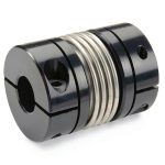 Ruland BC21-10-8-A 2024 or 7075 Aluminum Hubs Bellows Coupling, Clamp Style, 0.625" x 0.500" Bores, 1.313" OD-0