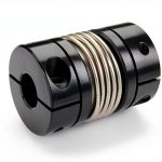 Ruland BC16-6-6-A 2024 or 7075 Aluminum Hubs Bellows Coupling, Clamp Style, 0.375" x 0.375" Bores, 1.000" OD-0