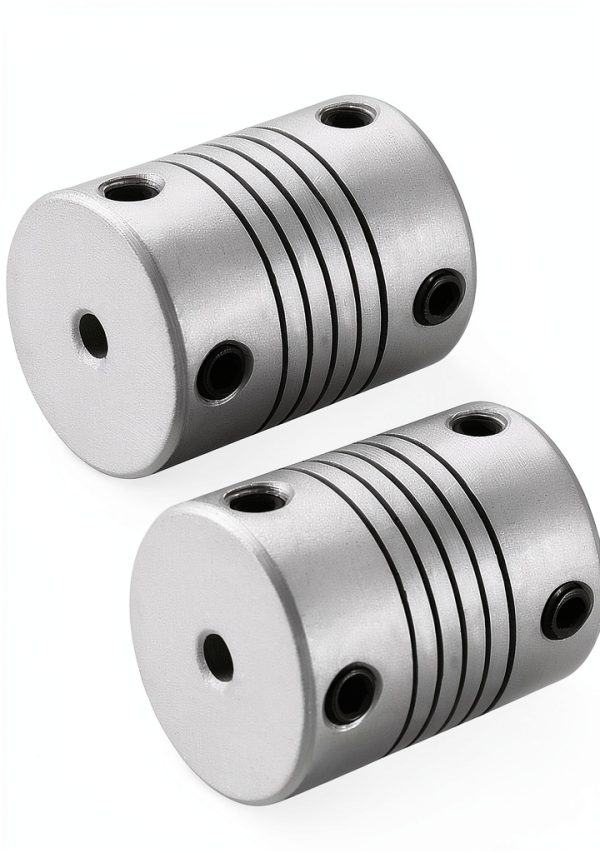 3mm to 5mm Aluminum Alloy Shaft Coupling by uxcell Silver 2pcs-0